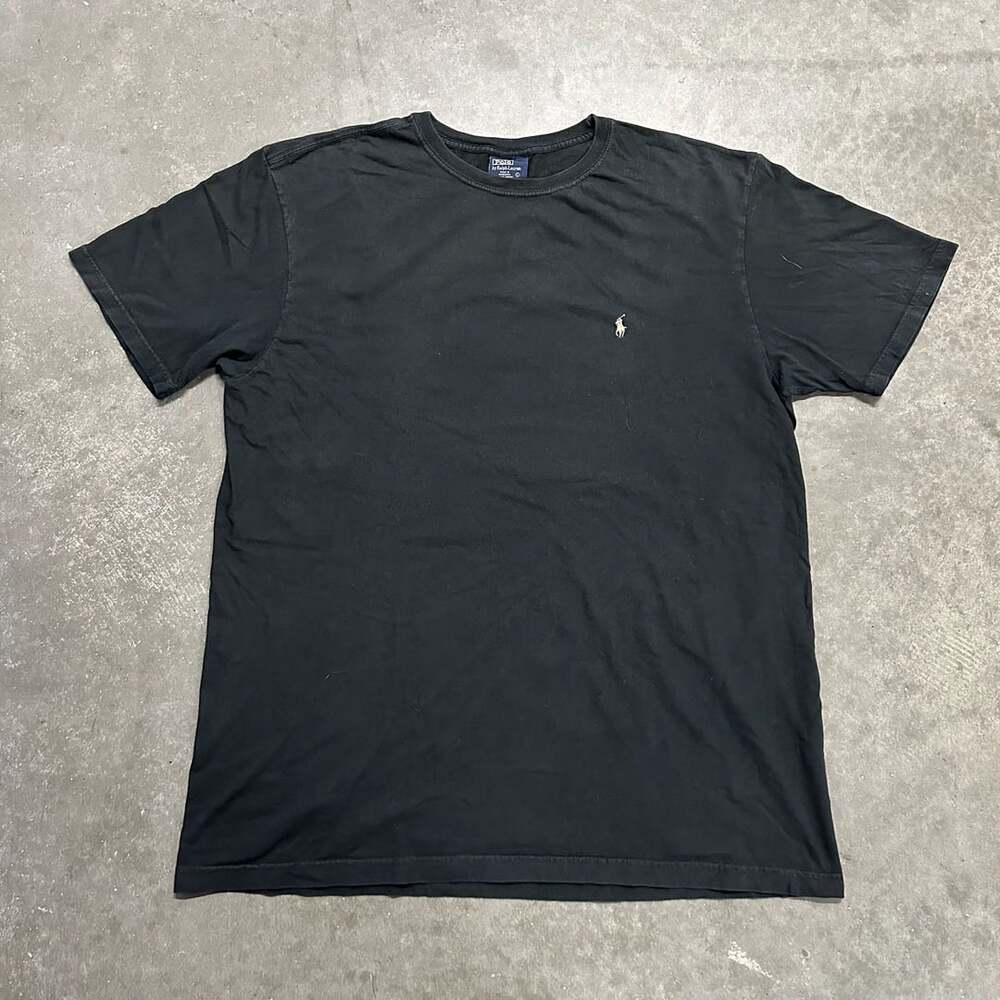 Vintage 90’s Polo Ralph Lauren Black Short Sleeve Cotton T-Shirt Pony Size L